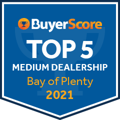 BuyerScore Award - Top 5 Medium Dealership - Bay of Plenty 2021
