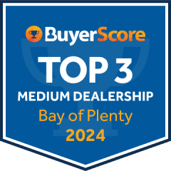 BuyerScore Award - Top 3 Medium Dealership - Bay of Plenty 2024